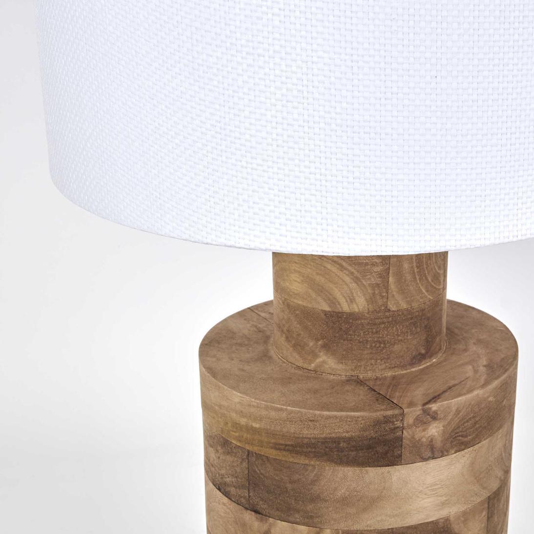 MRD Home CIRCA Timber Table Lamp - Small, White Shade-MRD HOME-Ozlighting.com.au