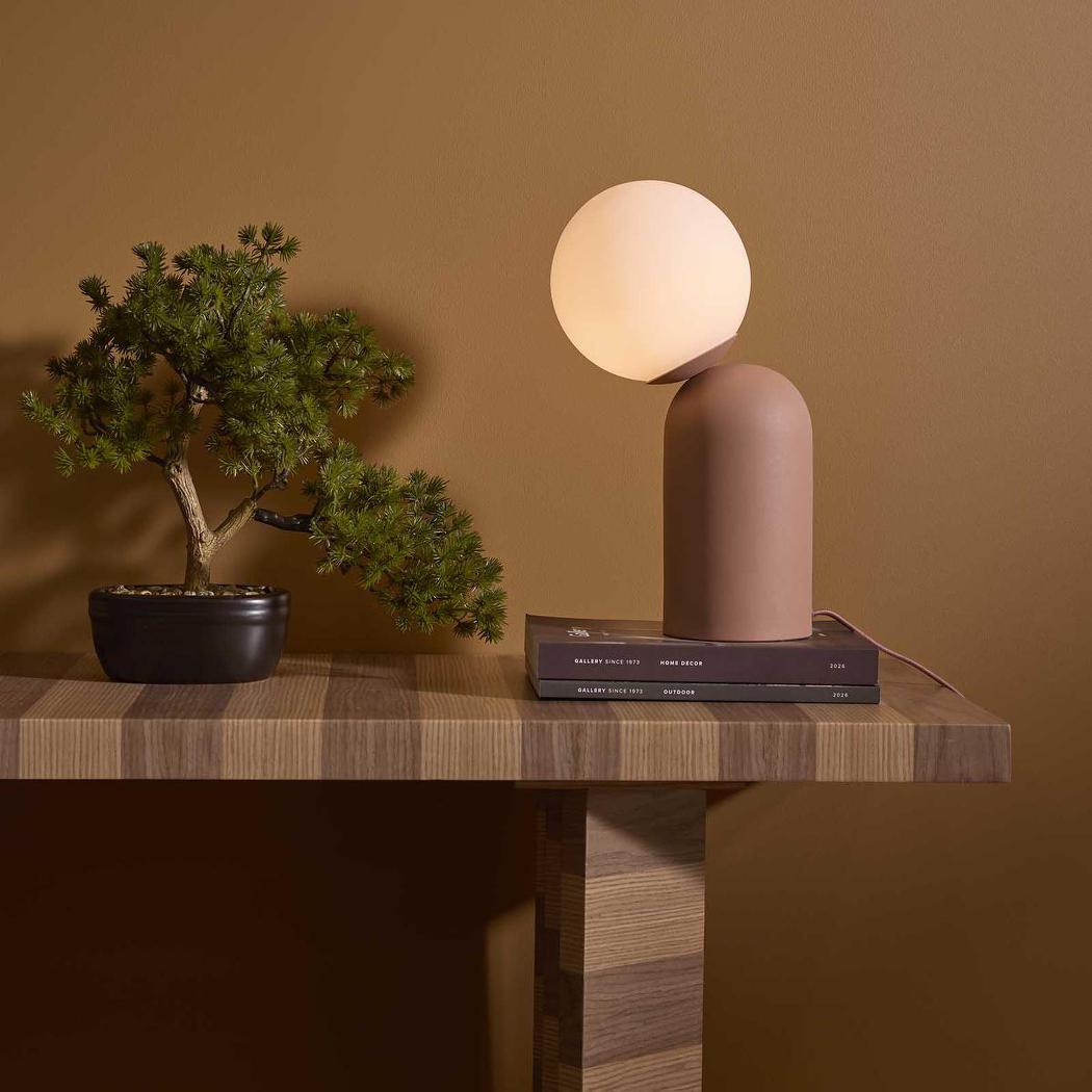 MRD Home LUMEO Metal + Glass Table Lamp Clay-MRD HOME-Ozlighting.com.au