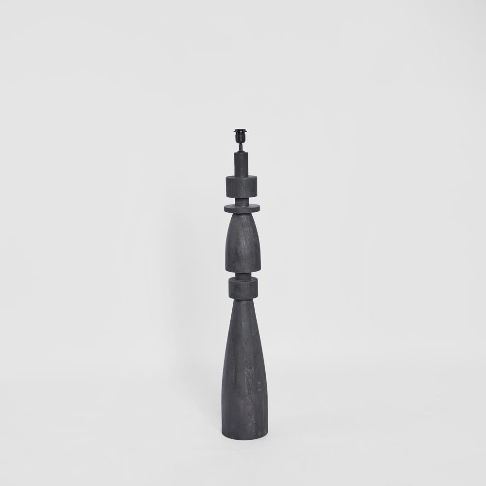 MRD Home MAGNUS Wood Floor Lamp - Black / Natural Shade-MRD HOME-Ozlighting.com.au