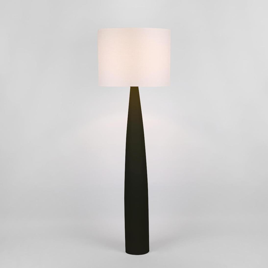 MRD Home SAMSON Floor Lamp - Black / White Shade-MRD HOME-Ozlighting.com.au