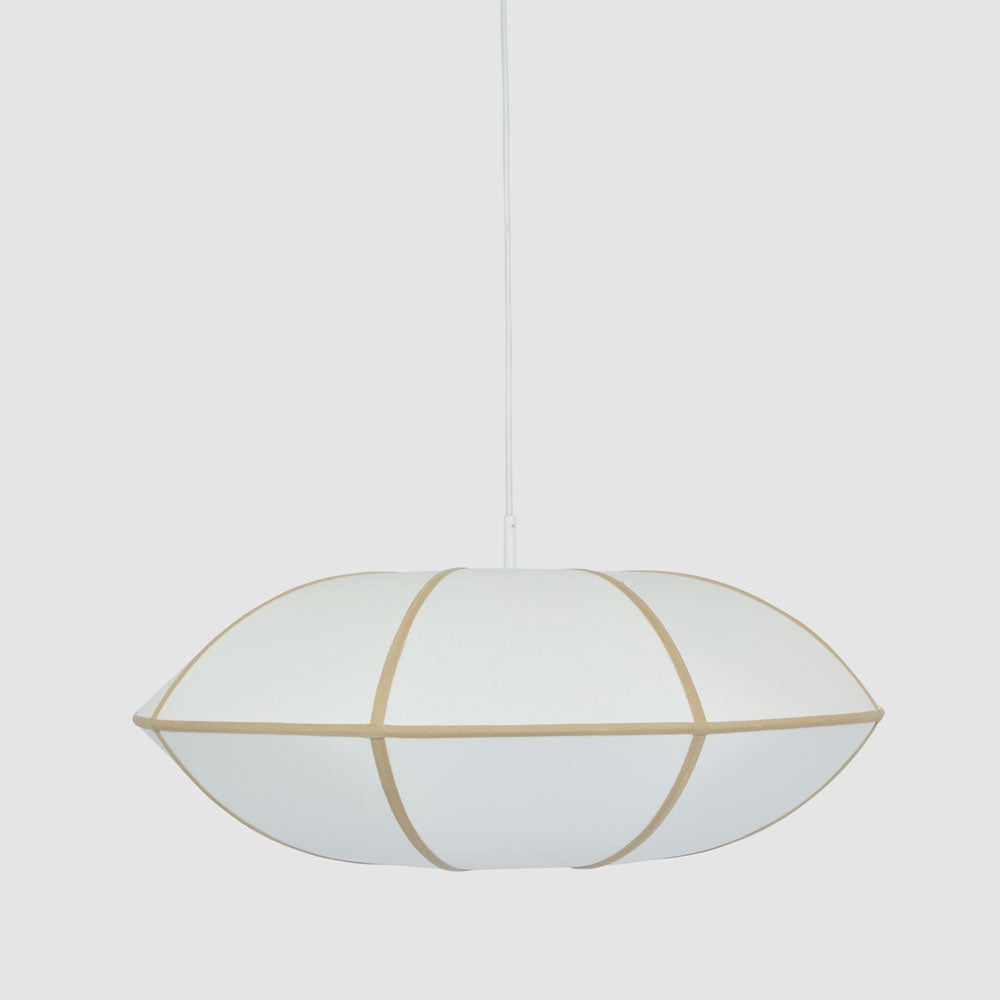MRD Home SAUCER Pendant Light - Large White / Natural-MRD HOME-Ozlighting.com.au