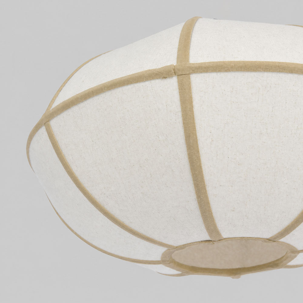 MRD Home SAUCER Pendant Light - Small White / Natural-MRD HOME-Ozlighting.com.au