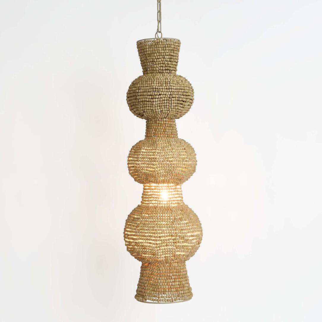 MRD Home TOTEM 1 Wooden Bead Pendant Light-MRD HOME-Ozlighting.com.au