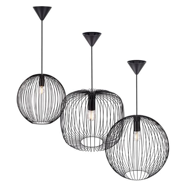 Nordlux BERONI Pendant - 1 Light Minimalist Cage-Nordlux-Ozlighting.com.au