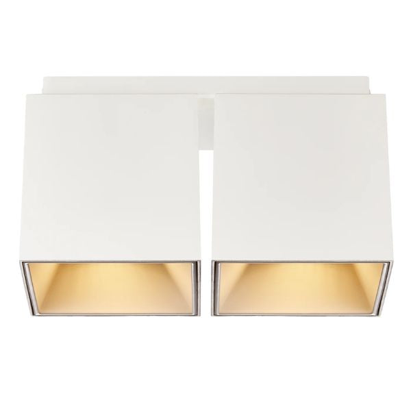 Nordlux ETHAN Downlight - 2-Spot Square Aluminium Surface-Mounted-Nordlux-Ozlighting.com.au