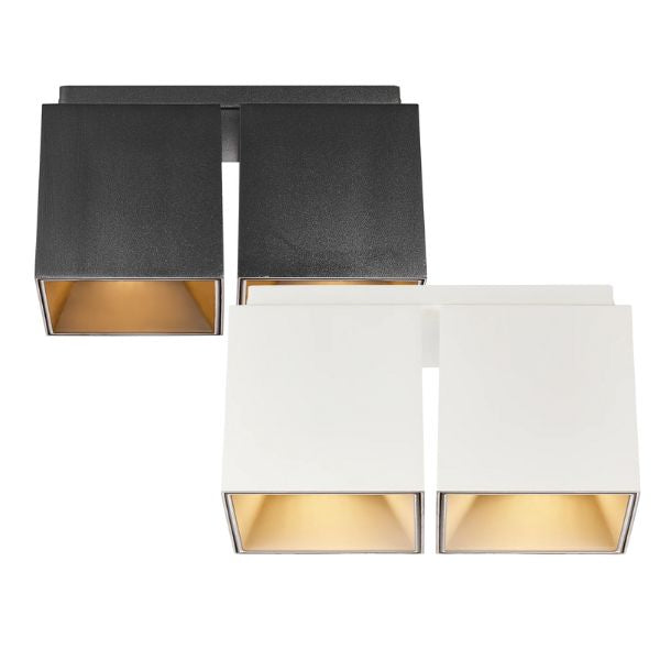 Nordlux ETHAN Downlight - 2-Spot Square Aluminium Surface-Mounted-Nordlux-Ozlighting.com.au