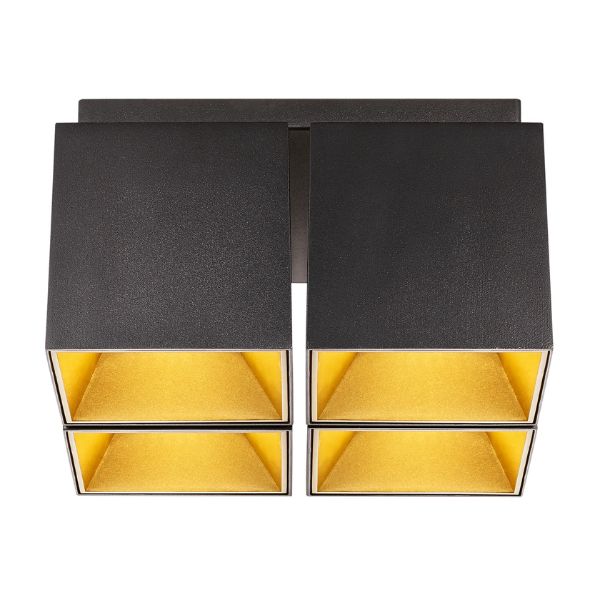 Nordlux ETHAN Downlight - 4-Spot Square Aluminium Surface-Mounted-Nordlux-Ozlighting.com.au