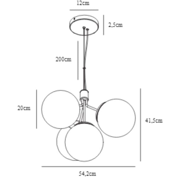Nordlux IVONA - 4/6 Light Modern Mouth-Blown Glass and Steel Pendant-Nordlux-Ozlighting.com.au
