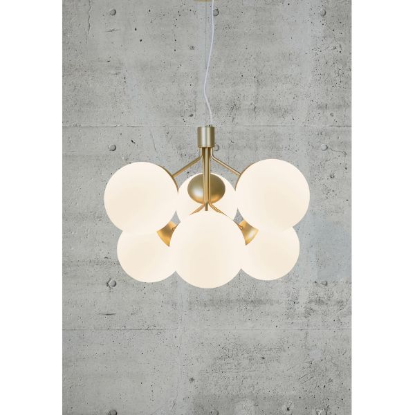 Nordlux IVONA Pendant - 4/6 Light Modern Mouth-Blown Glass and Steel-Nordlux-Ozlighting.com.au