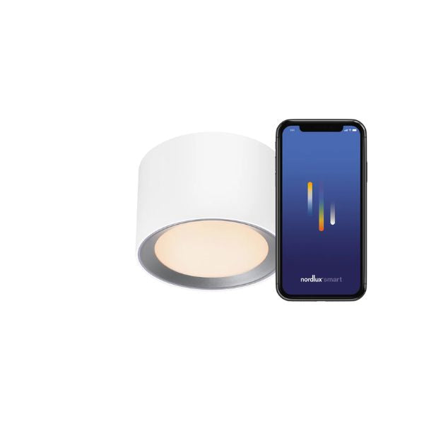 Nordlux LANDON Smart Surface Mounted LED Downlight - 8W, IP44-Nordlux-Ozlighting.com.au