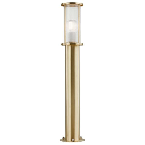 Nordlux LINTON - Ribbed Lantern-Style Metal Outdoor Bollard IP54-Nordlux-Ozlighting.com.au