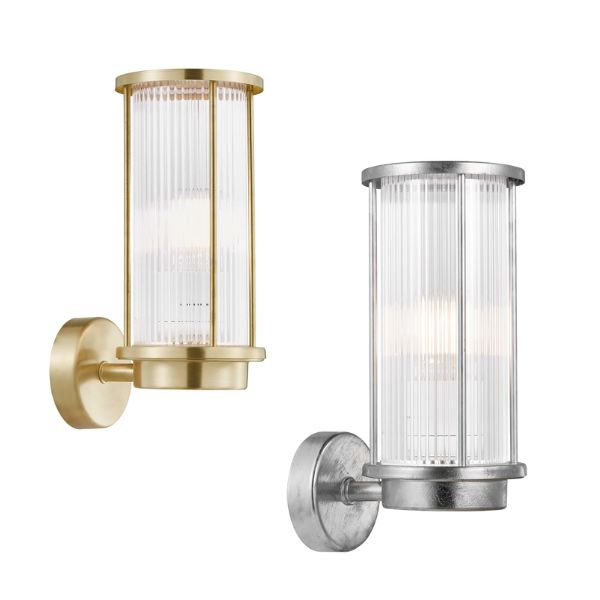 Nordlux LINTON - Ribbed Lantern-Style Metal Outdoor Wall Light IP54-Nordlux-Ozlighting.com.au