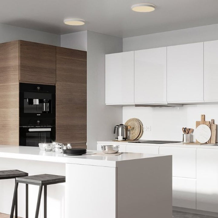 Nordlux OJA - 15W/20W/30W Smart LED White Tuneable Round Oyster Ceiling Light IP20 White-Nordlux-Ozlighting.com.au