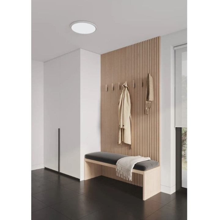 Nordlux OJA - 15W/20W/30W Smart LED White Tuneable Round Oyster Ceiling Light IP20 White-Nordlux-Ozlighting.com.au