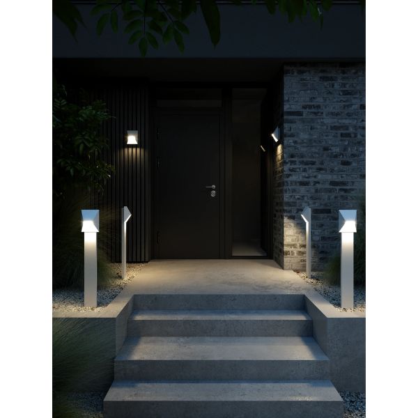 Nordlux PONTIO 15 Outdoor Wall Light - Architectural Aluminium, IP54-Nordlux-Ozlighting.com.au