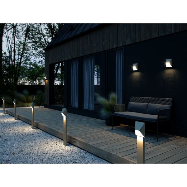 Nordlux PONTIO 15 Outdoor Wall Light - Architectural Aluminium, IP54-Nordlux-Ozlighting.com.au