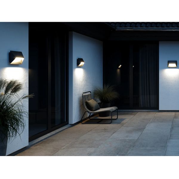 Nordlux PONTIO 27 Outdoor Wall Light - Architectural Aluminium, IP54-Nordlux-Ozlighting.com.au