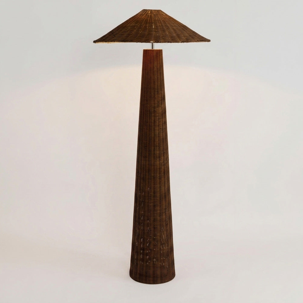 OneWorld Collection APEX Rattan Floor Lamp Base Only-ONEWORLD COLLECTION-Ozlighting.com.au