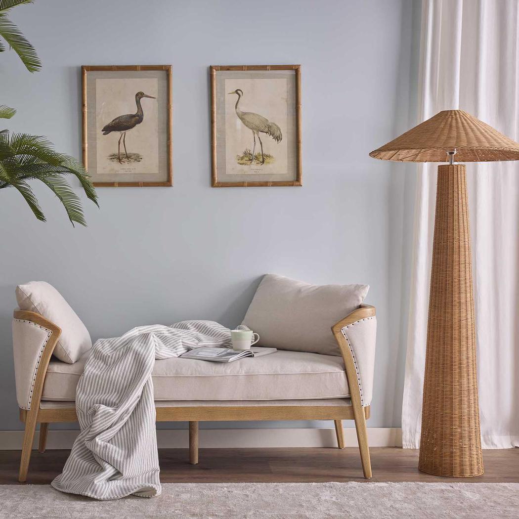 OneWorld Collection APEX Rattan Floor Lamp-ONEWORLD COLLECTION-Ozlighting.com.au