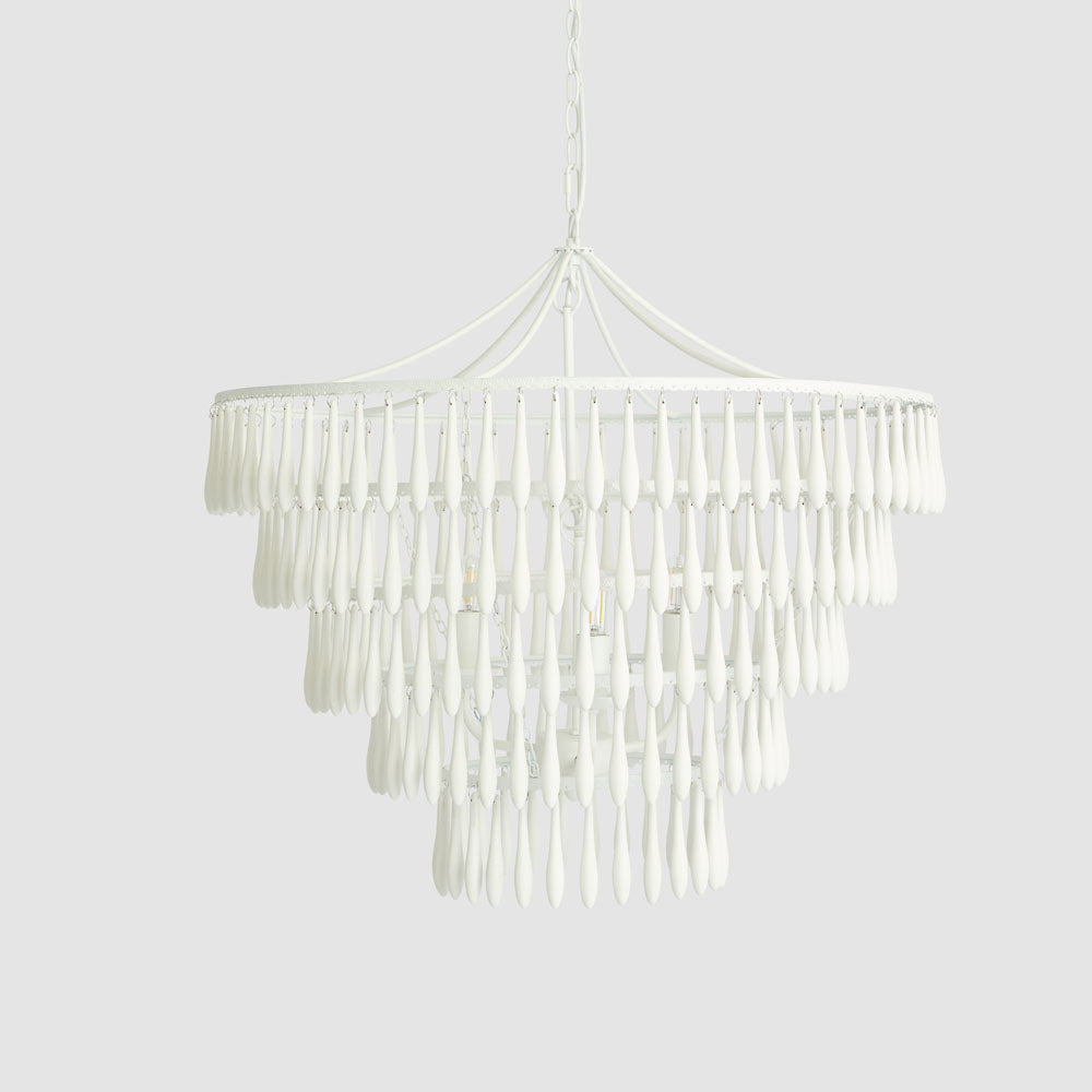 OneWorld Collection RAINDROP Chandelier White-ONEWORLD COLLECTION-Ozlighting.com.au