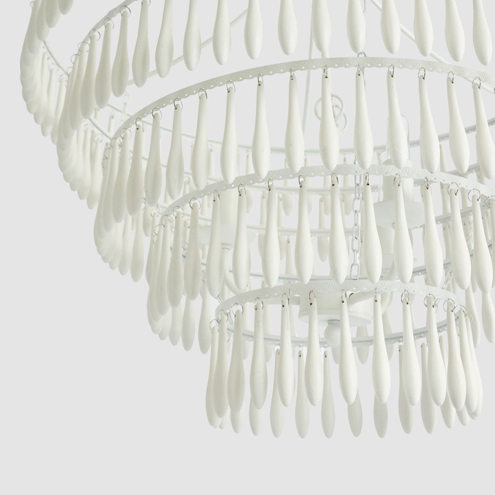 OneWorld Collection RAINDROP Chandelier White-ONEWORLD COLLECTION-Ozlighting.com.au