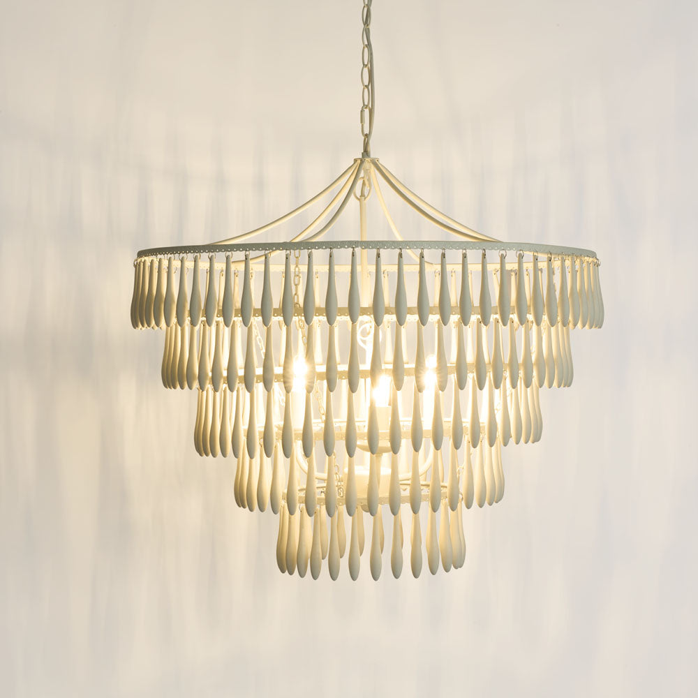 OneWorld Collection RAINDROP Chandelier White-ONEWORLD COLLECTION-Ozlighting.com.au