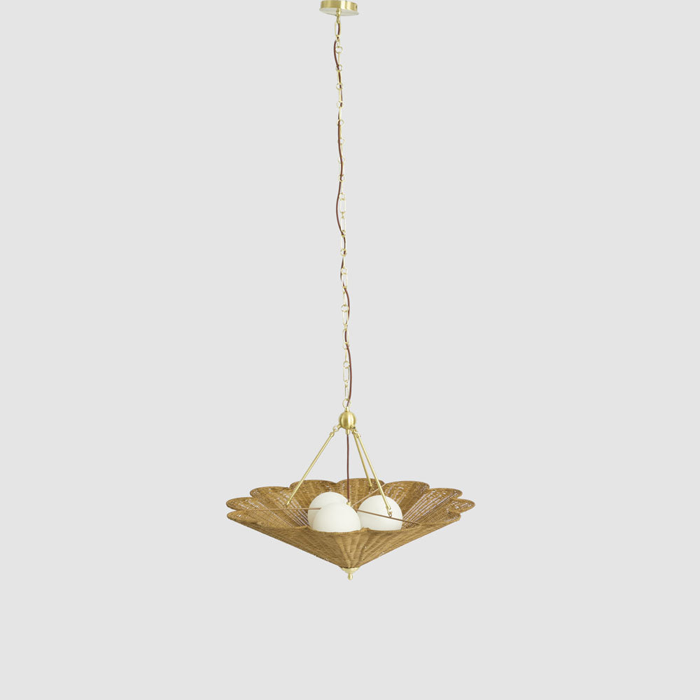 OneWorld Collection SCARBOROUGH Rattan Pendant Light-ONEWORLD COLLECTION-Ozlighting.com.au