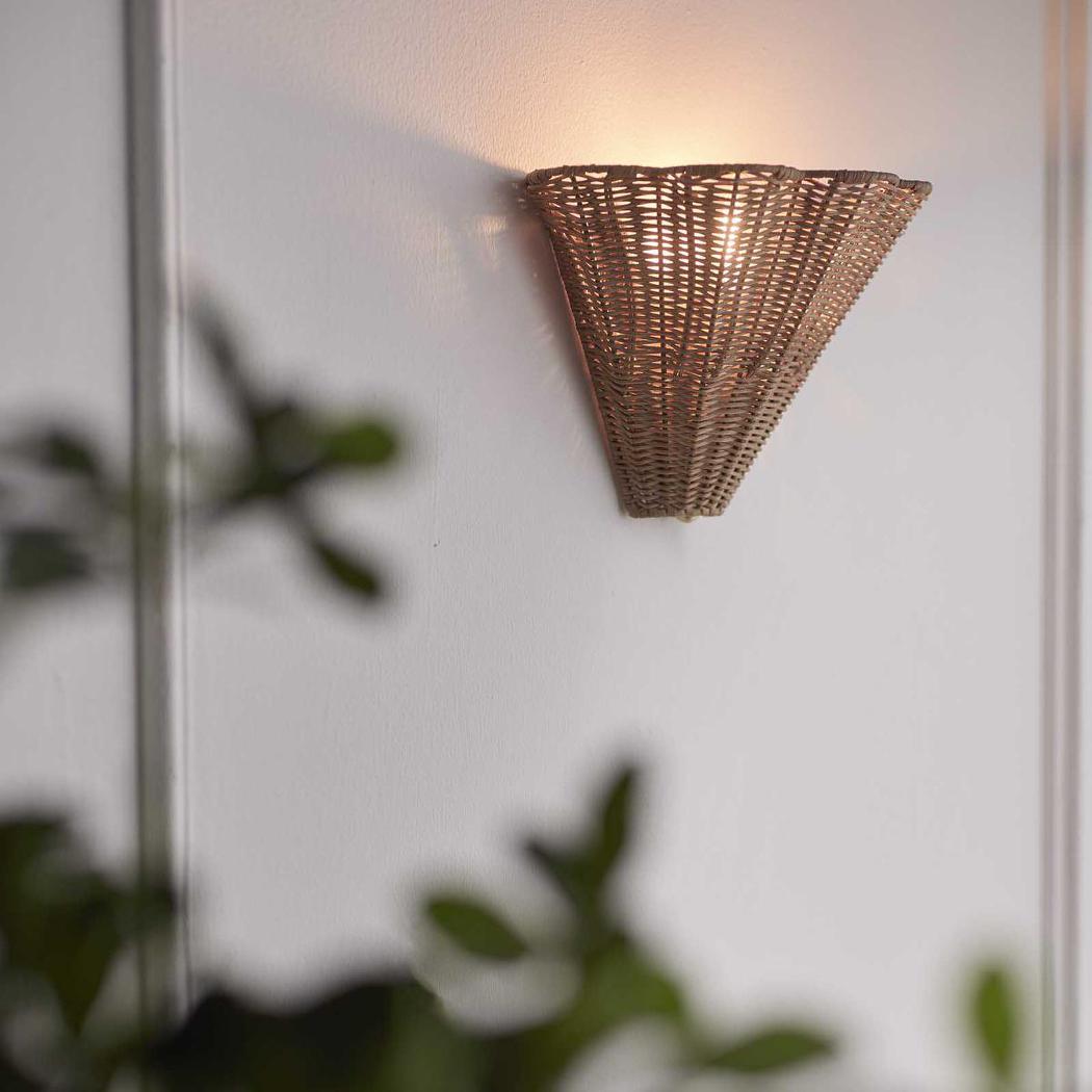 OneWorld Collection SCARBOROUGH Rattan Wall Light-ONEWORLD COLLECTION-Ozlighting.com.au
