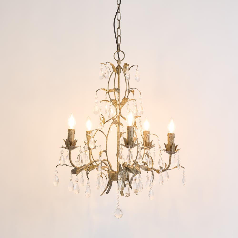 OneWorld Collection Taupe Chandelier Medium-ONEWORLD COLLECTION-Ozlighting.com.au