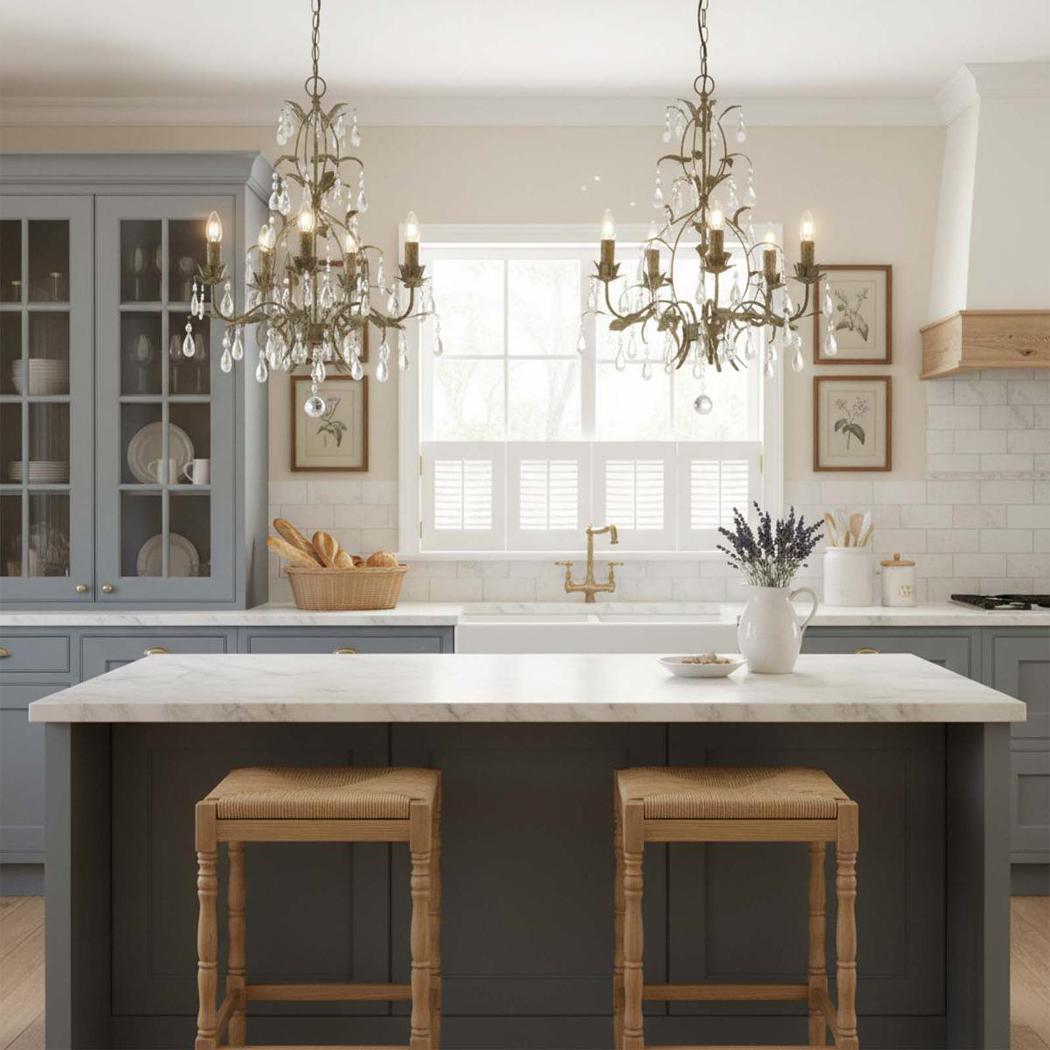 OneWorld Collection Taupe Chandelier Medium-ONEWORLD COLLECTION-Ozlighting.com.au