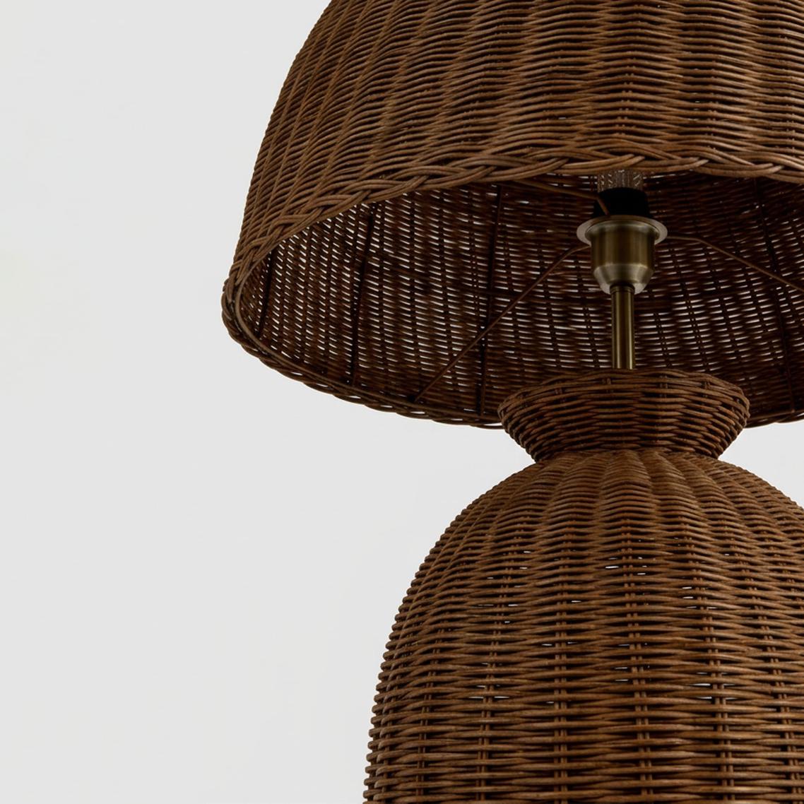 OneWorld Collection URN Rattan Floor Lamp-ONEWORLD COLLECTION-Ozlighting.com.au