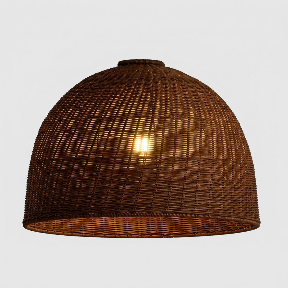 OneWorld Collection URN Rattan Floor Lampshade-ONEWORLD COLLECTION-Ozlighting.com.au