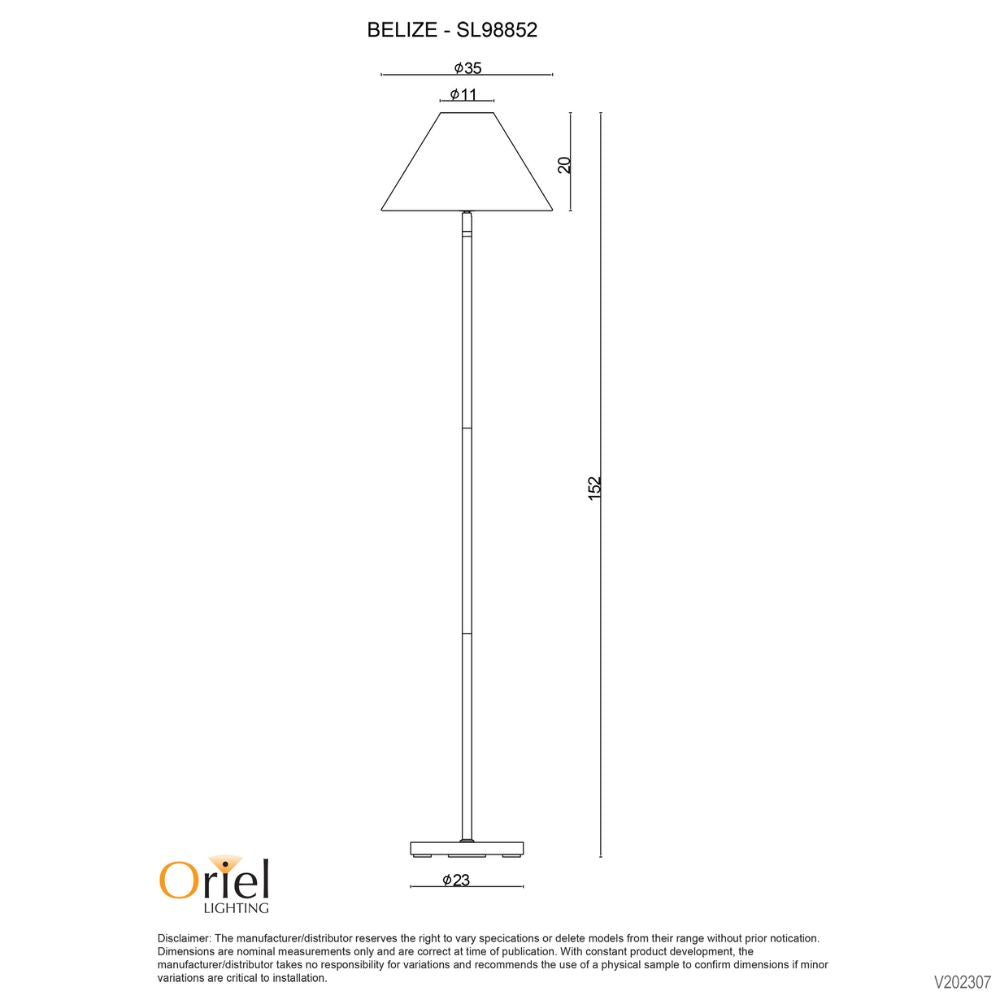 Oriel BELIZE Floor Lamp - Rattan-Oriel Lighting-Ozlighting.com.au