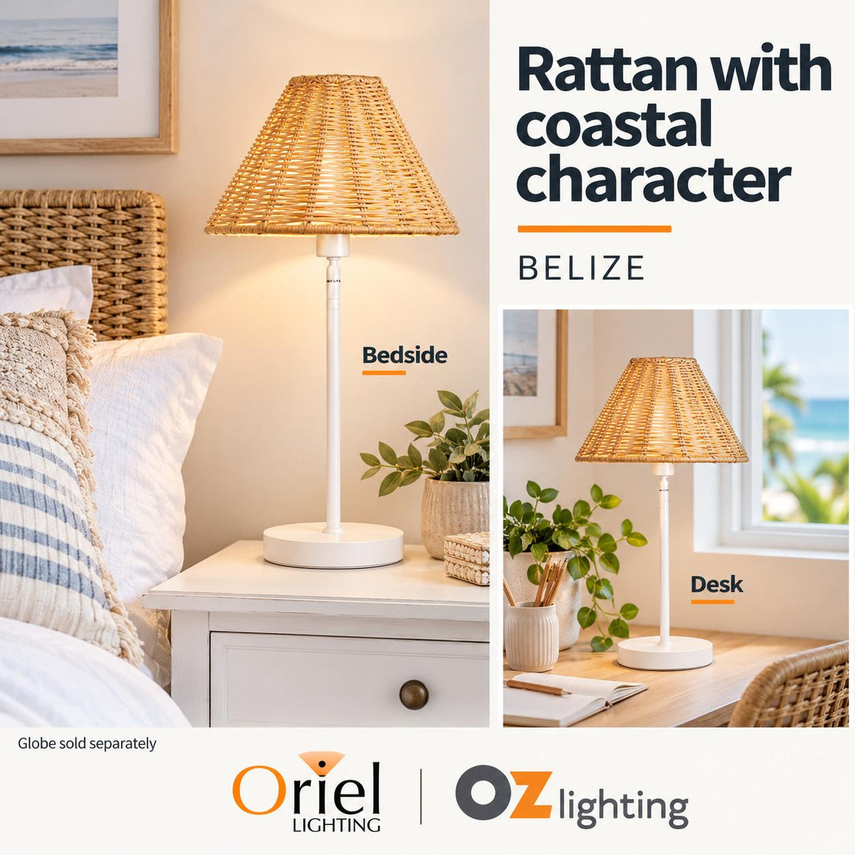 Oriel BELIZE Table Lamp - Metal-Oriel Lighting-Ozlighting.com.au