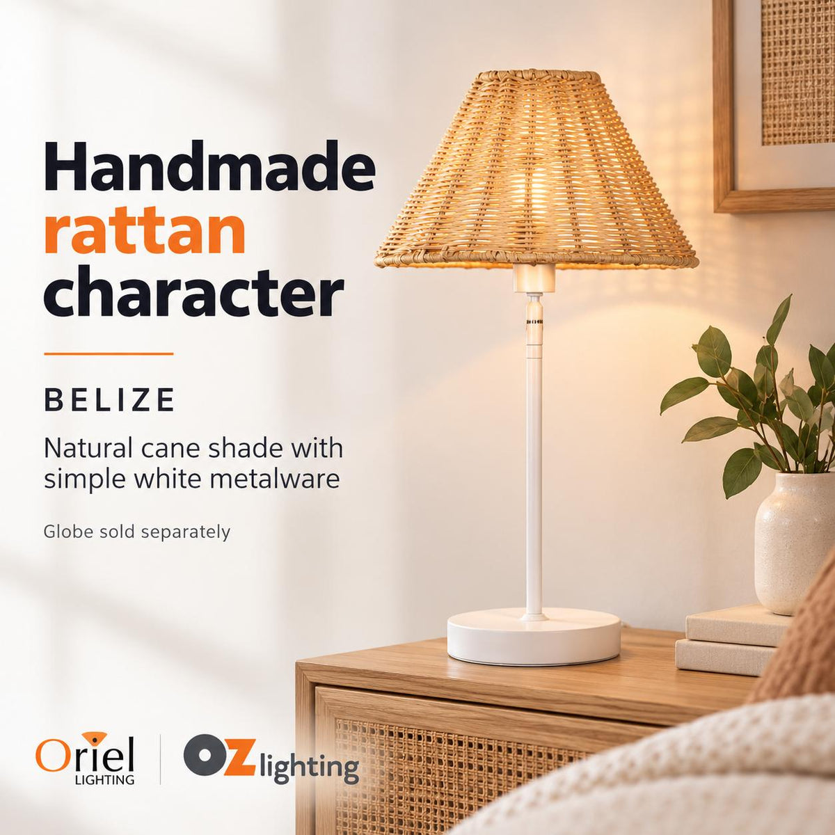 Oriel BELIZE Table Lamp - Metal-Oriel Lighting-Ozlighting.com.au