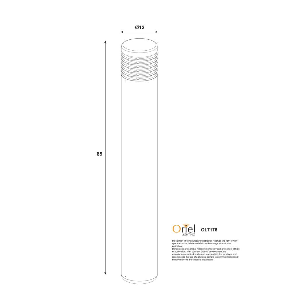 Oriel BRAY - 9W Bollard Light-Oriel Lighting-Ozlighting.com.au
