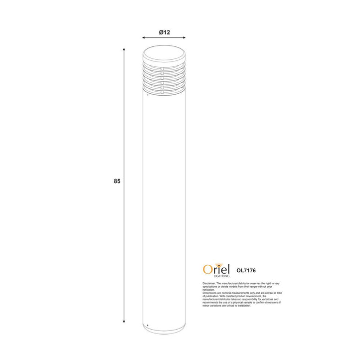 Oriel BRAY - 9W Bollard Light-Oriel Lighting-Ozlighting.com.au