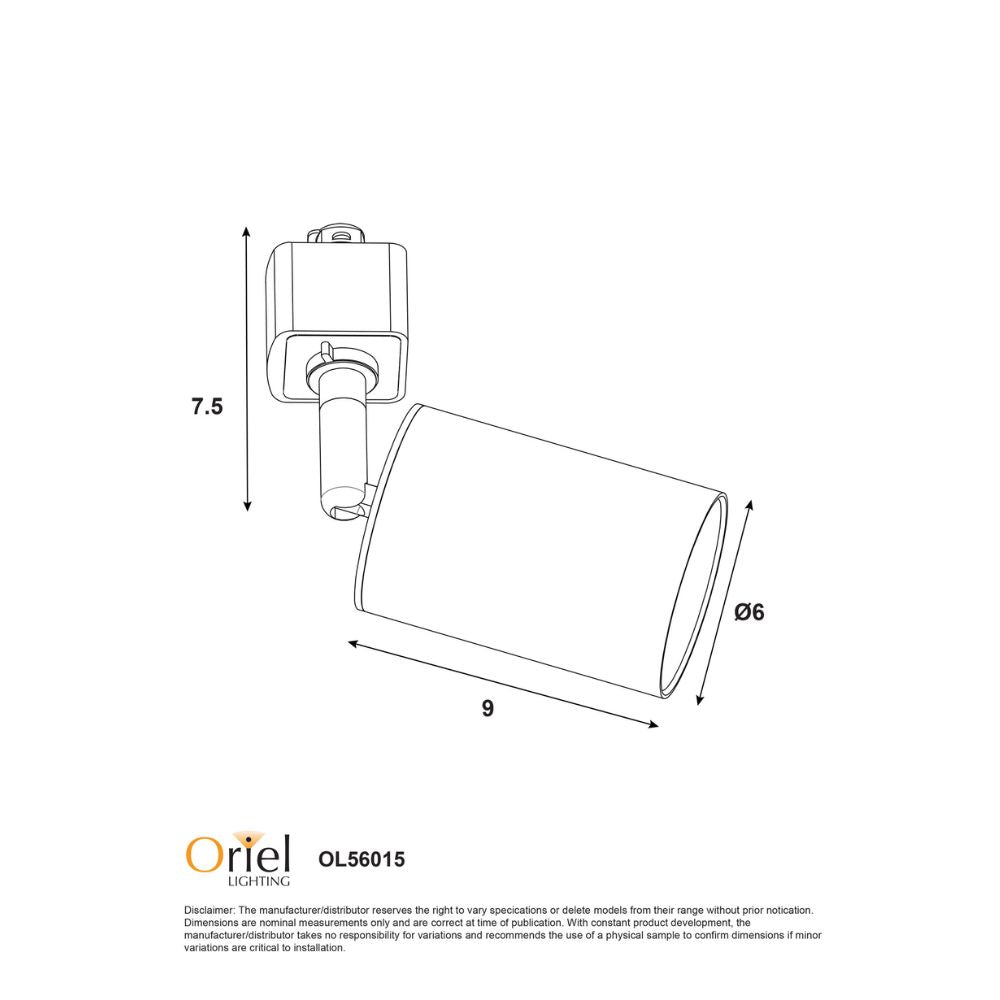 Oriel BRIDGE Track Spotlight - Max. 35W-Oriel Lighting-Ozlighting.com.au