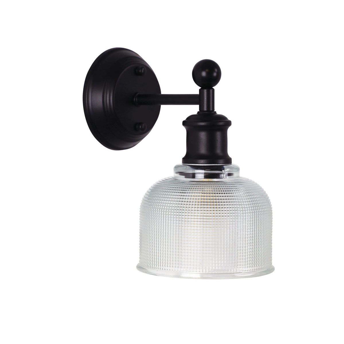Oriel BRIGHTON Wall Light Obscure Glass Satin Black-Oriel Lighting-Ozlighting.com.au