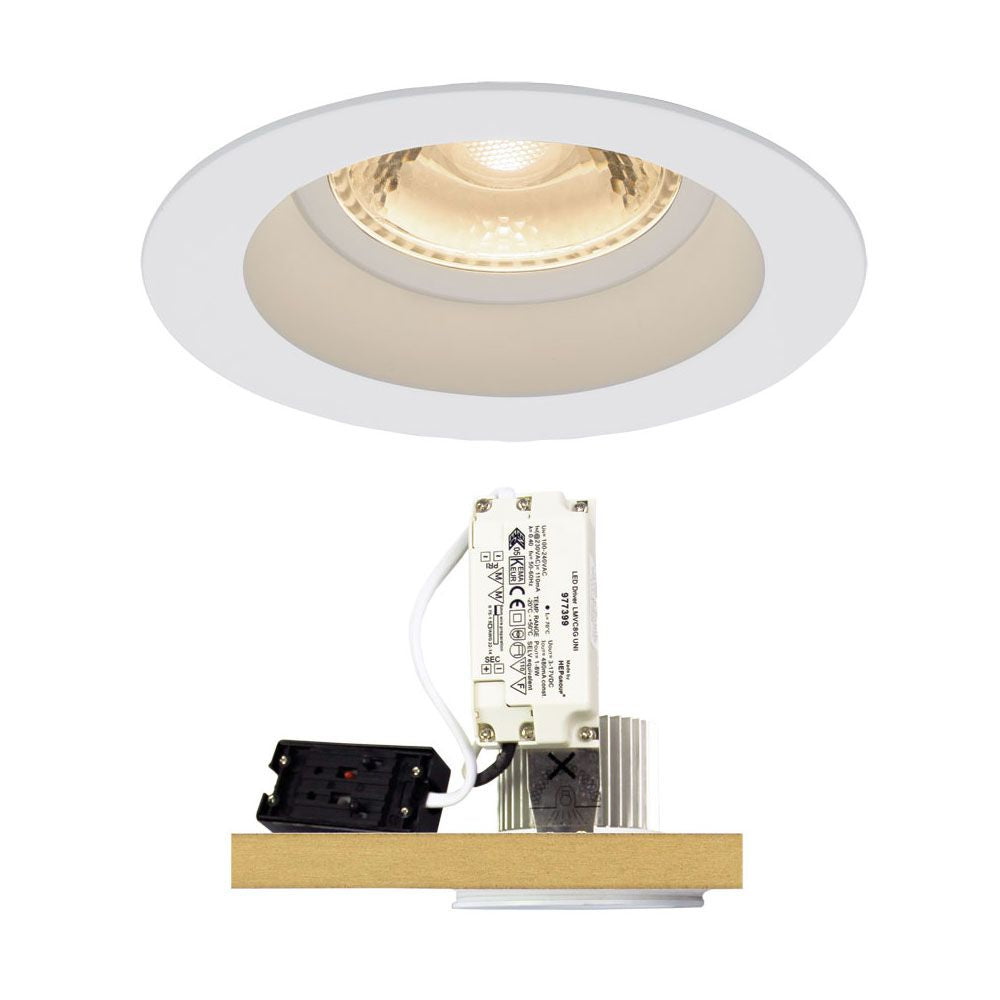 Oriel COAST LED Downlight - 6W, Single Colour Deep Face, 3000K, Silver-Oriel Lighting-Ozlighting.com.au
