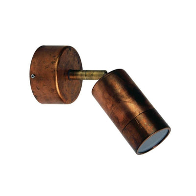 Oriel COMMA - Raw Copper & Brass Exterior Adjustable Spotlight IP44-Oriel Lighting-Ozlighting.com.au