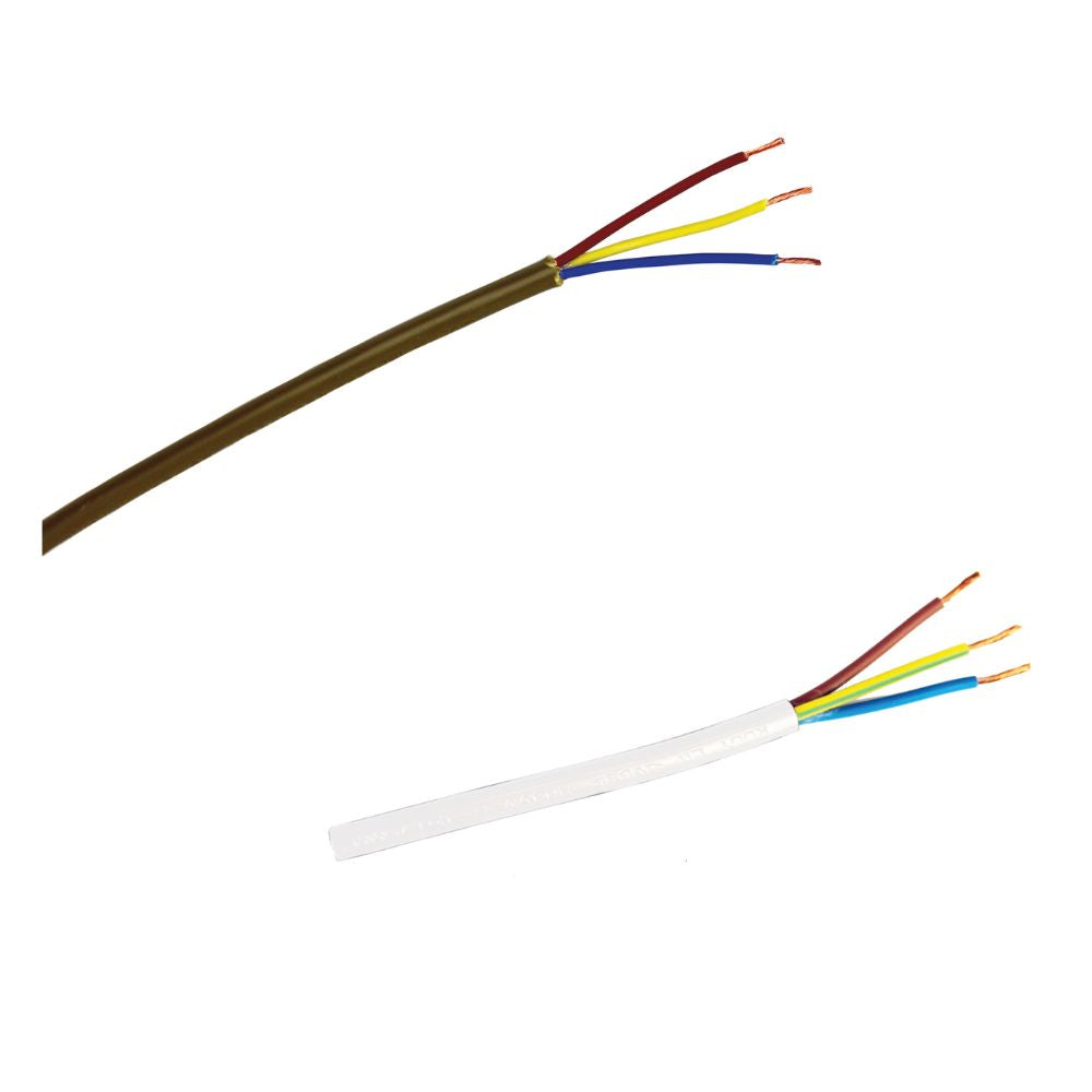 Oriel Cable - 3 Core PVC, White-Oriel Lighting-Ozlighting.com.au