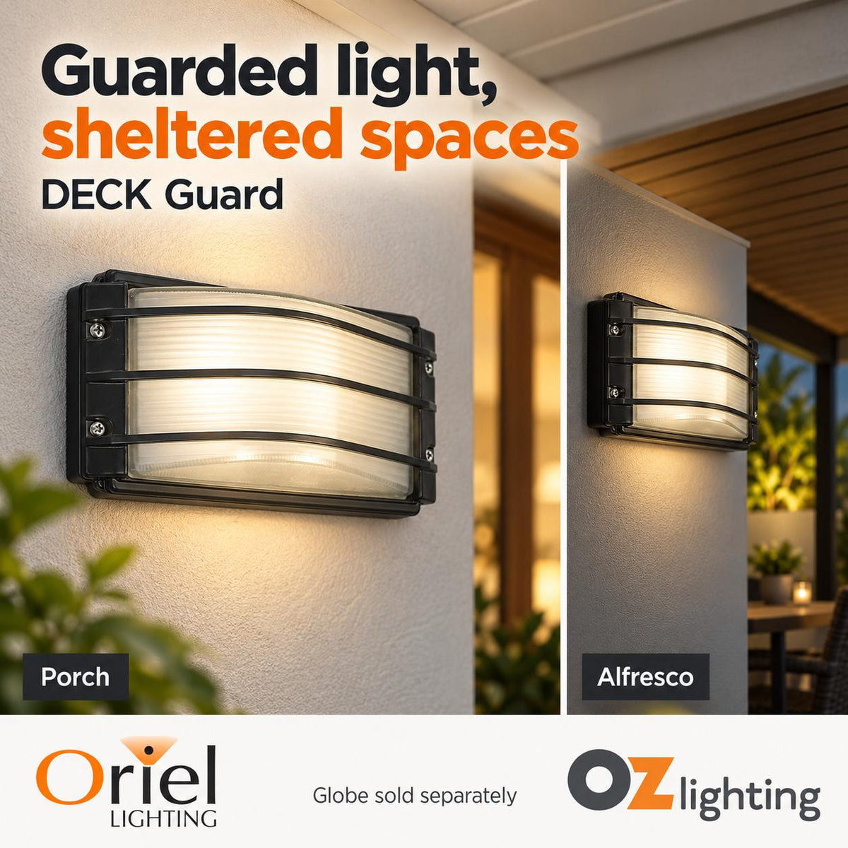 Oriel DECK Bunker Light - Curved Front, Outdoor Light IP54-Oriel Lighting-Ozlighting.com.au