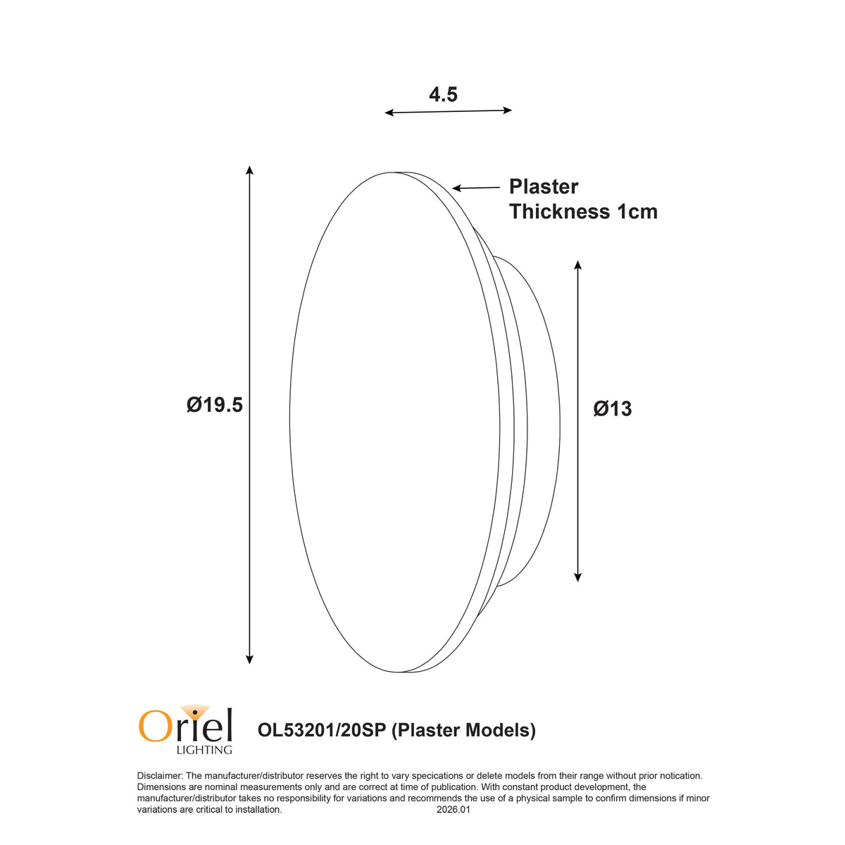 Oriel DOT.20 LED Wall Light - Tri-Colour-Oriel Lighting-Ozlighting.com.au