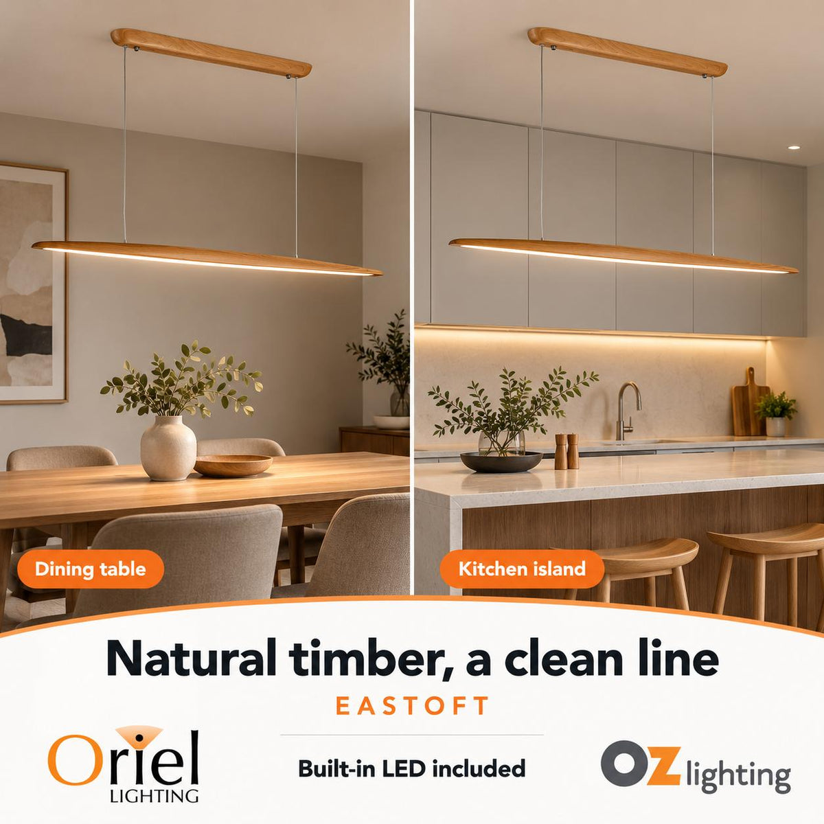 Oriel EASTOFT Pendant - 1 Light Glass-Oriel Lighting-Ozlighting.com.au