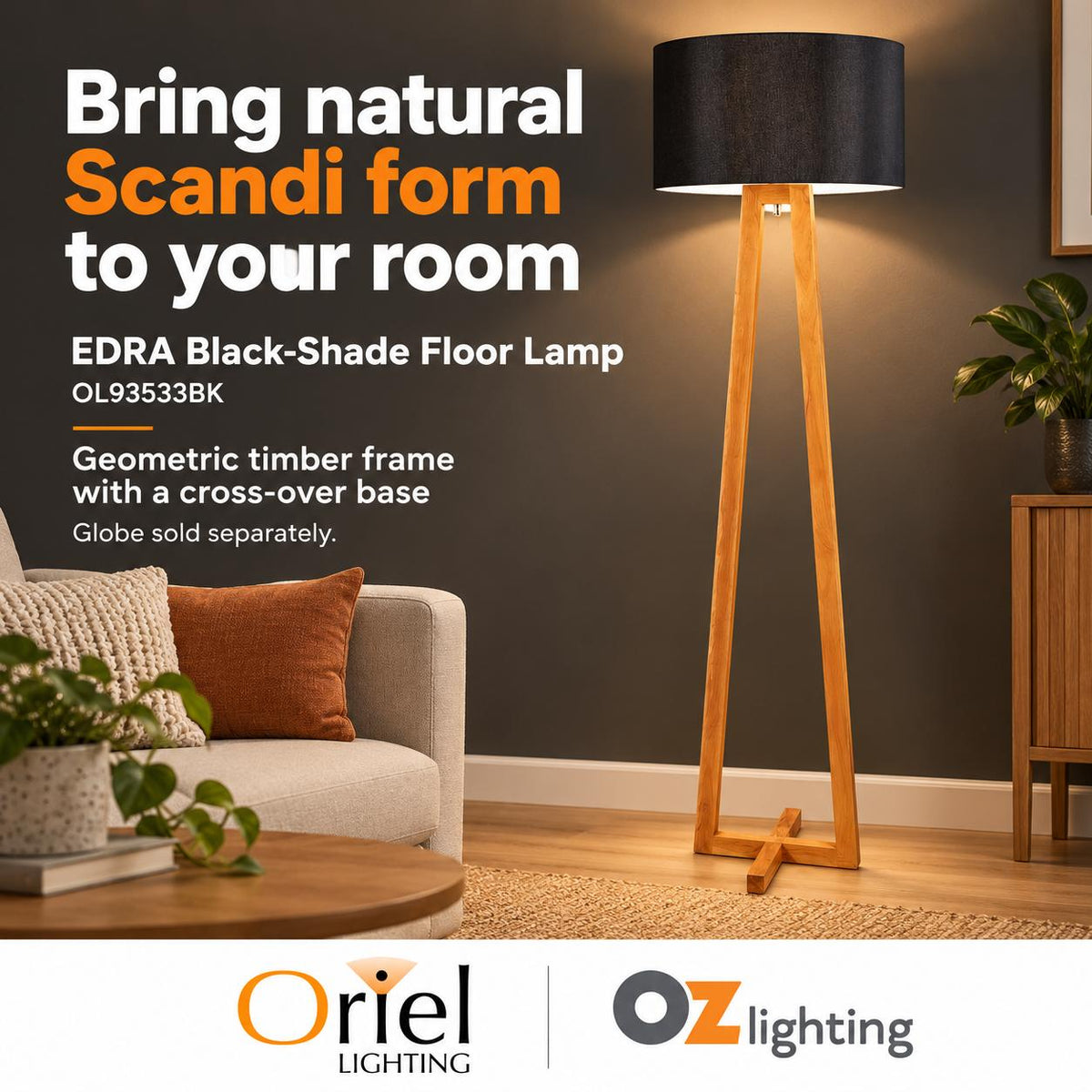Oriel EDRA Floor Lamp - Scandinavian Style-Oriel Lighting-Ozlighting.com.au