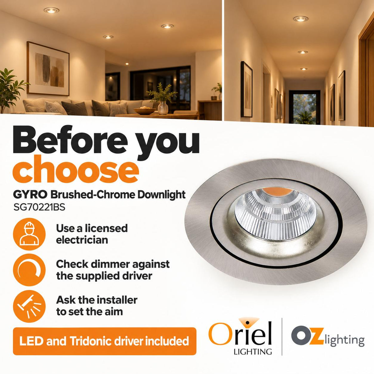 Oriel GYRO Recessed LED Downlight - Aluminum-Oriel Lighting-Ozlighting.com.au