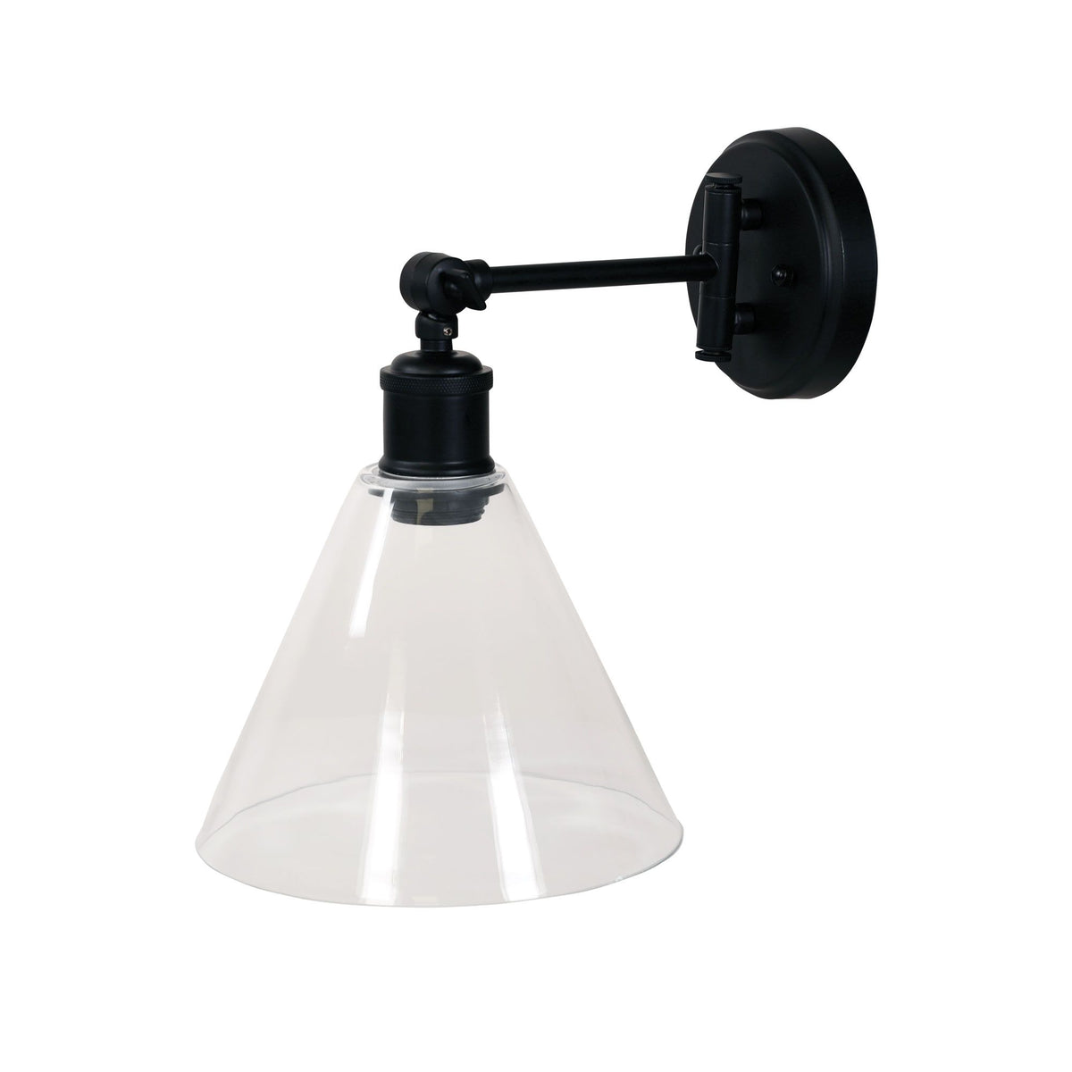 Oriel HEATH Wall Light Swing Arm Clear Glass-Oriel Lighting-Ozlighting.com.au