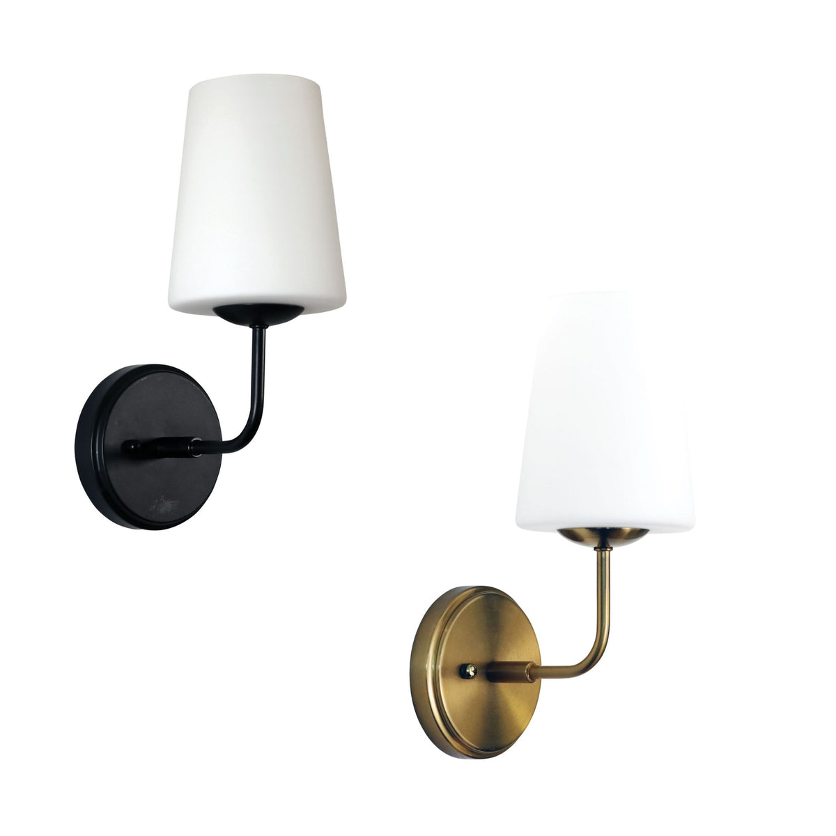 Oriel HOPLEY Wall Light Tapered Glass Bedside-Oriel Lighting-Ozlighting.com.au