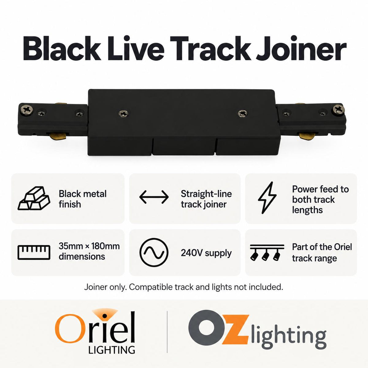 Oriel JOINER Track Light - Live, Joiner-Oriel Lighting-Ozlighting.com.au